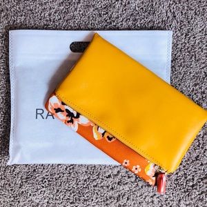 Reversible Gold Floral Clutch